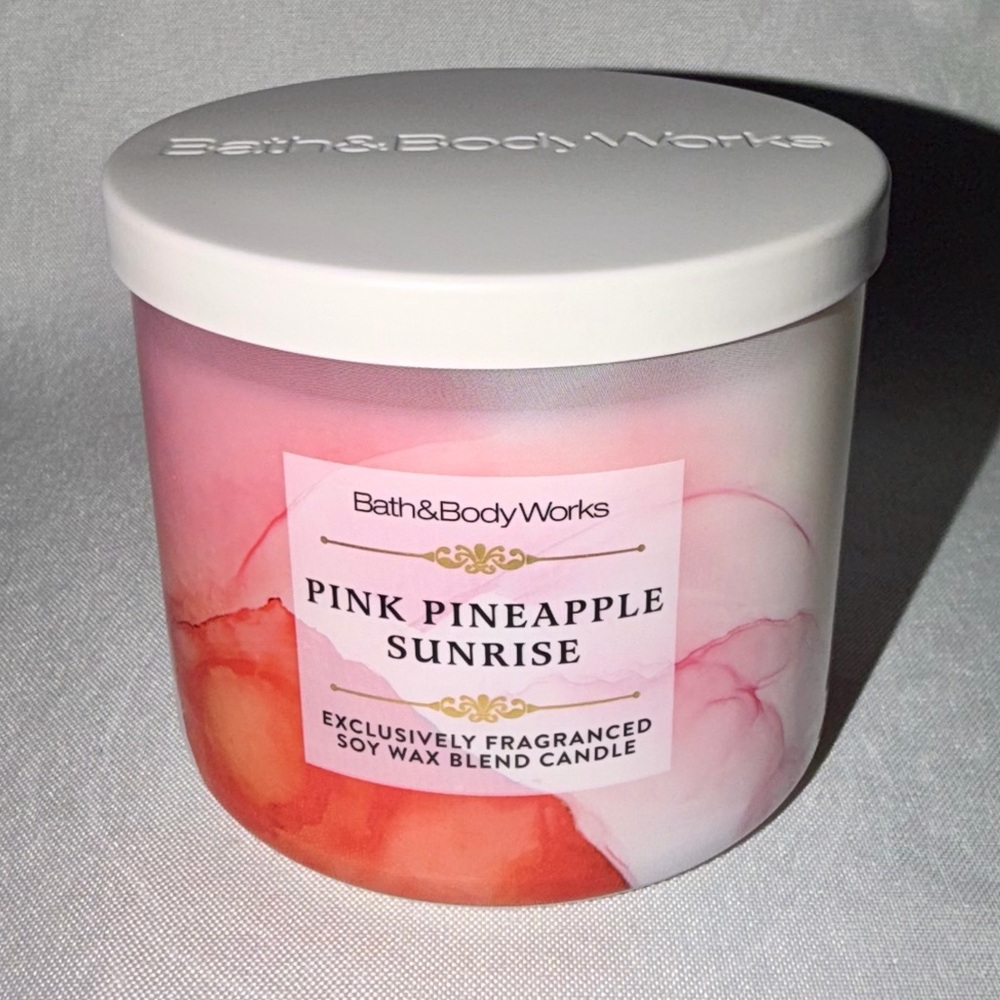 BBW Pink Pineapple Sunrise 3-Wick Candle